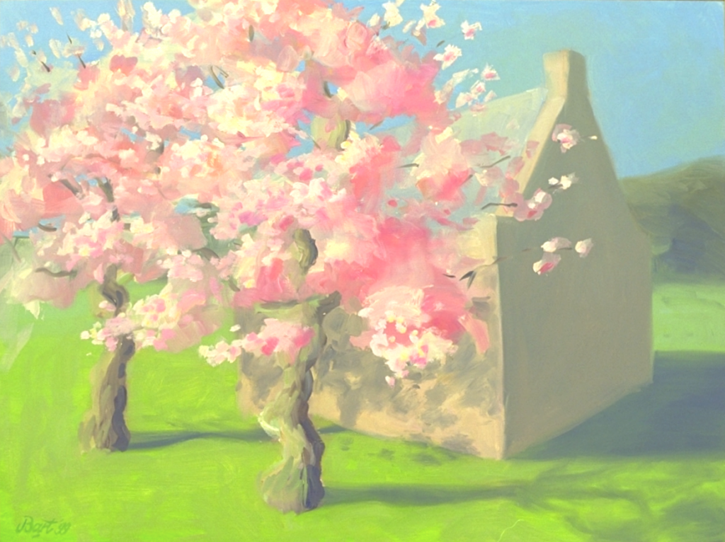 "Huisje met bloeiende bomen", 1999