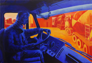 "Beton vrachtwagen chauffeur", 1991