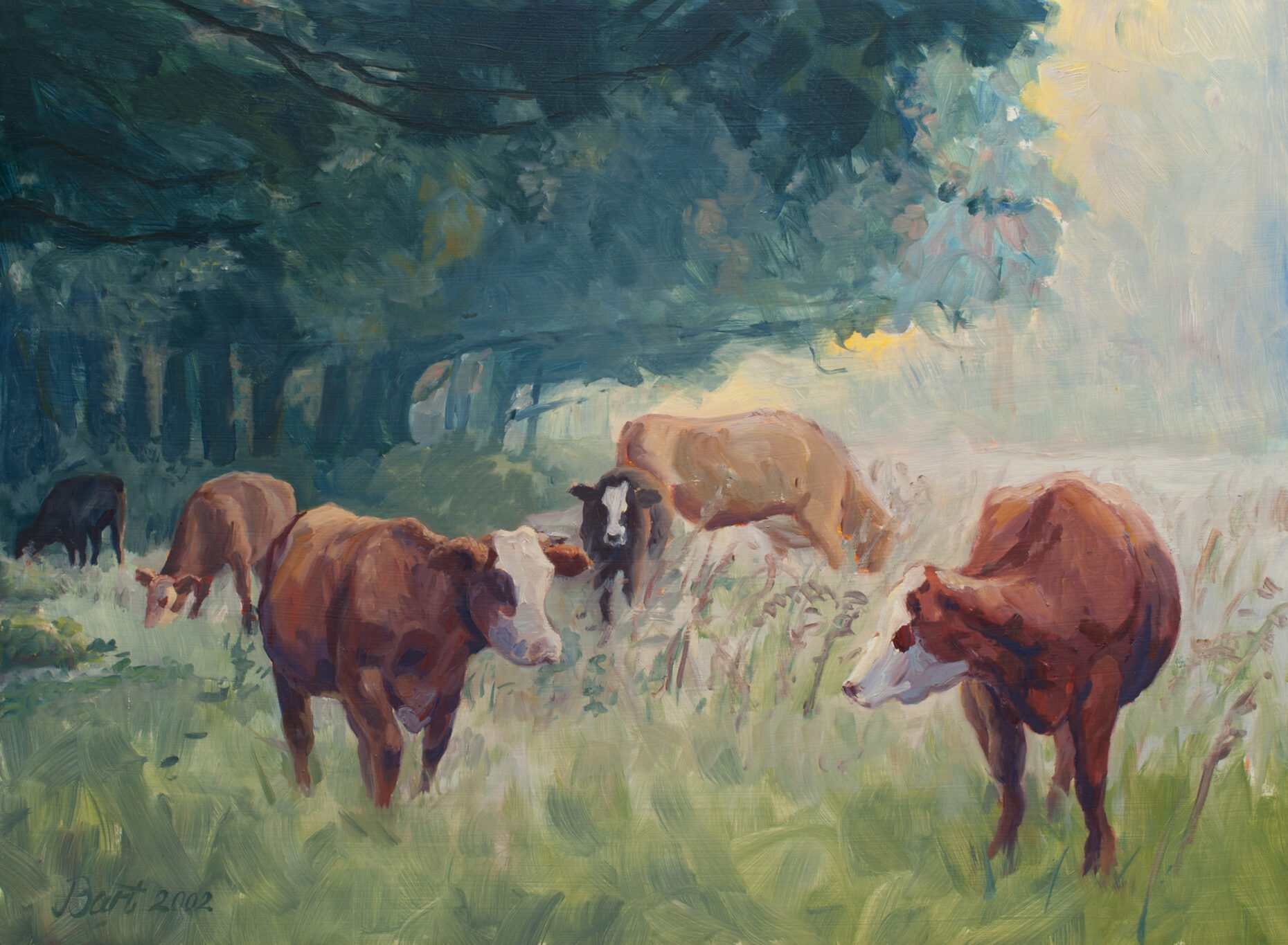 "Koeien aan de Veluwezoom in de nazomer", 2002